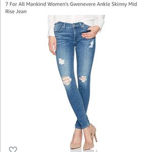 7 For All Mankind Destroyed Ankle Gwenevere Jeans